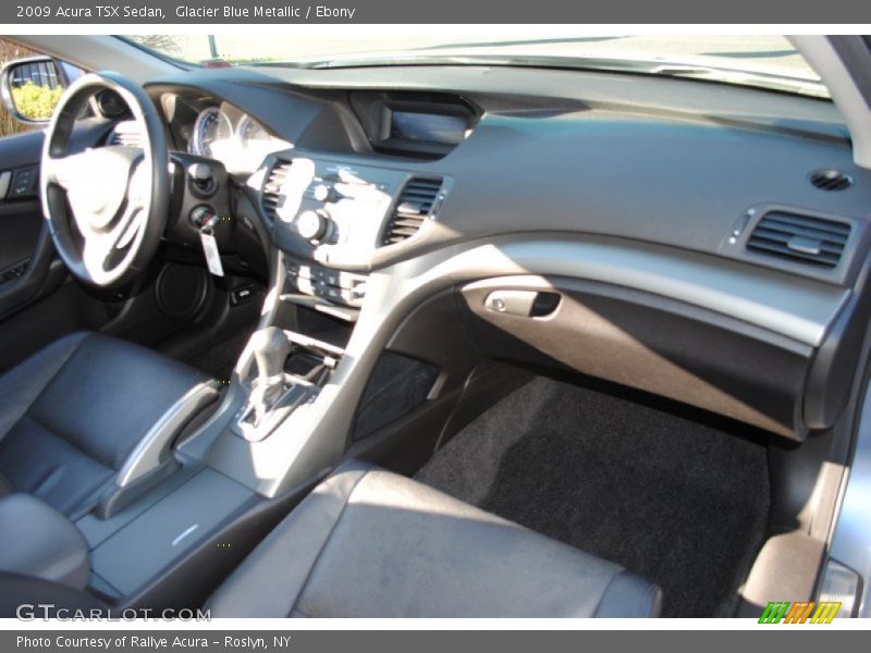 Glacier Blue Metallic / Ebony 2009 Acura TSX Sedan