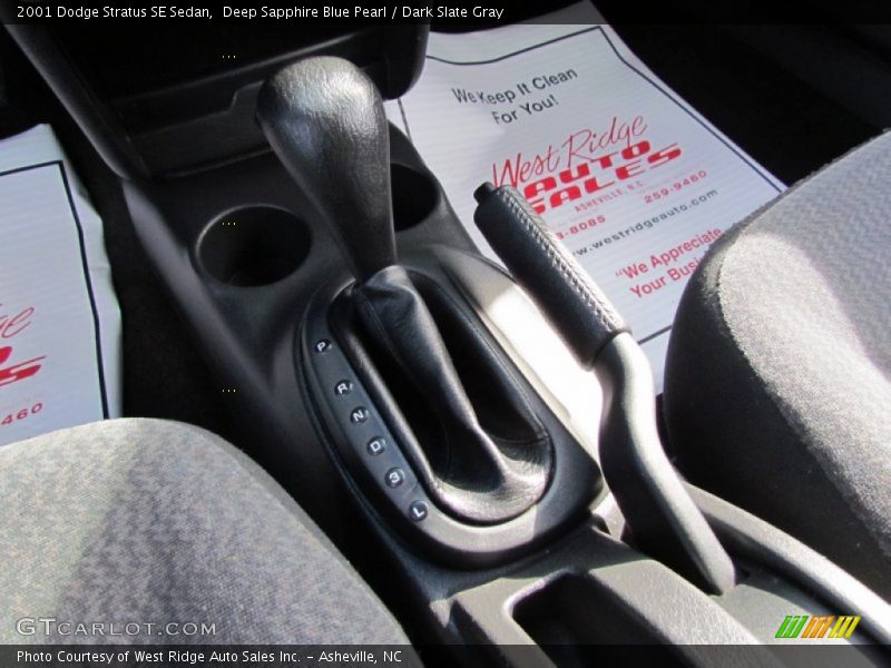 Deep Sapphire Blue Pearl / Dark Slate Gray 2001 Dodge Stratus SE Sedan