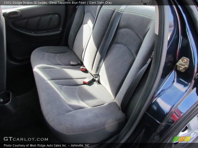 Deep Sapphire Blue Pearl / Dark Slate Gray 2001 Dodge Stratus SE Sedan