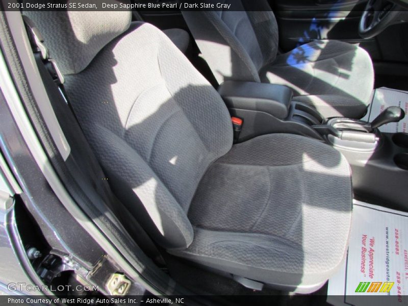 Deep Sapphire Blue Pearl / Dark Slate Gray 2001 Dodge Stratus SE Sedan