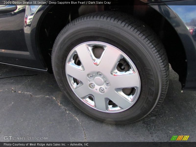 Deep Sapphire Blue Pearl / Dark Slate Gray 2001 Dodge Stratus SE Sedan