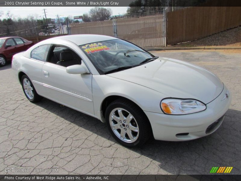 Stone White / Black/Light Gray 2001 Chrysler Sebring LXi Coupe