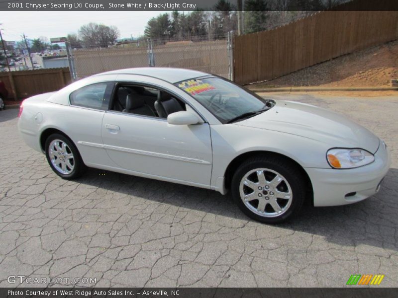 Stone White / Black/Light Gray 2001 Chrysler Sebring LXi Coupe