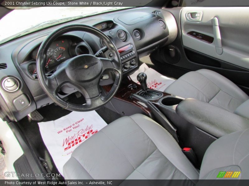 Stone White / Black/Light Gray 2001 Chrysler Sebring LXi Coupe