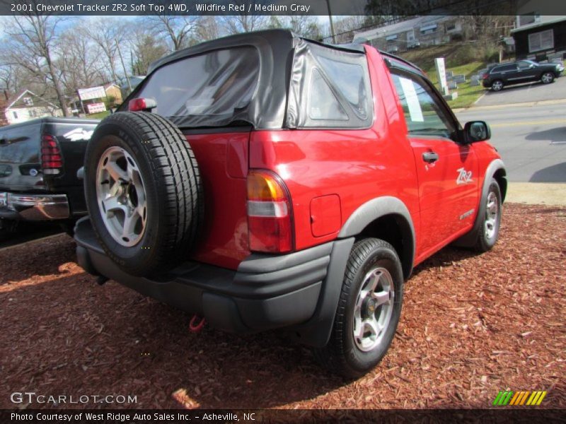 Wildfire Red / Medium Gray 2001 Chevrolet Tracker ZR2 Soft Top 4WD