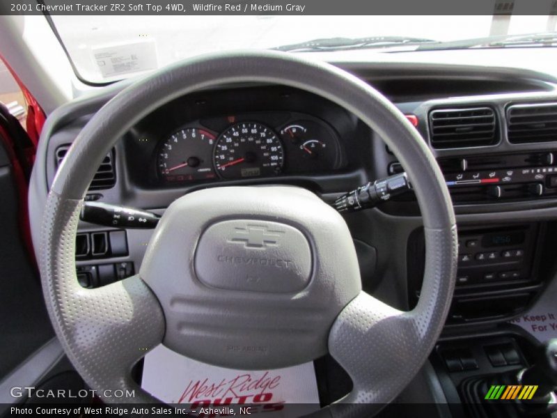 Wildfire Red / Medium Gray 2001 Chevrolet Tracker ZR2 Soft Top 4WD