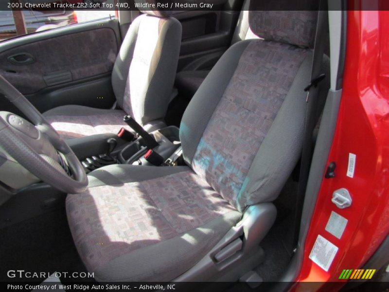 Wildfire Red / Medium Gray 2001 Chevrolet Tracker ZR2 Soft Top 4WD