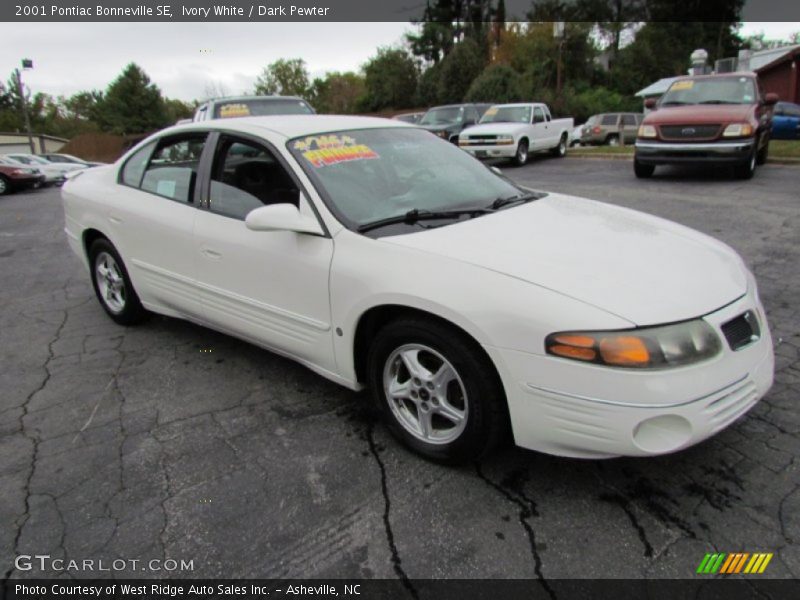 Ivory White / Dark Pewter 2001 Pontiac Bonneville SE