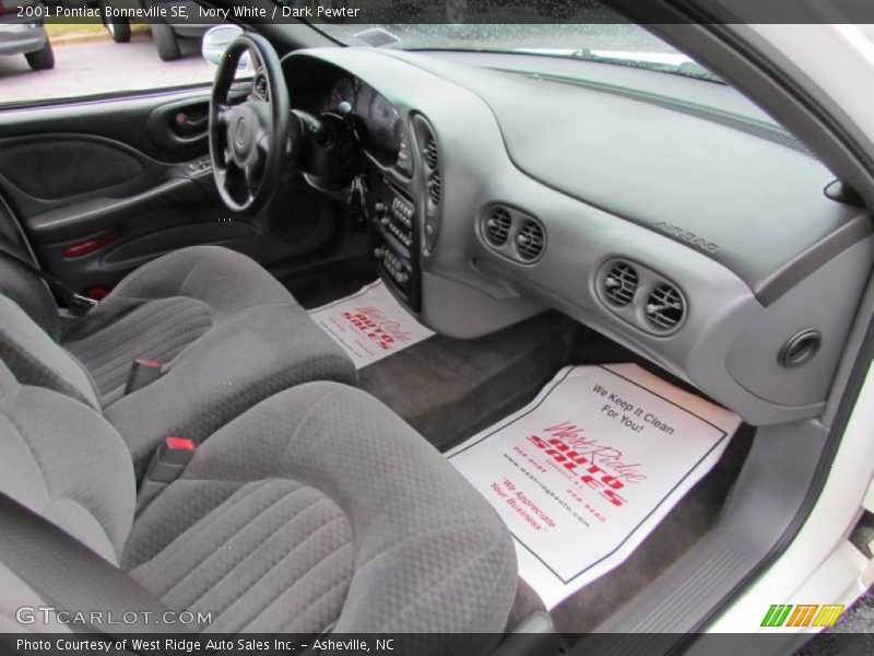 Ivory White / Dark Pewter 2001 Pontiac Bonneville SE