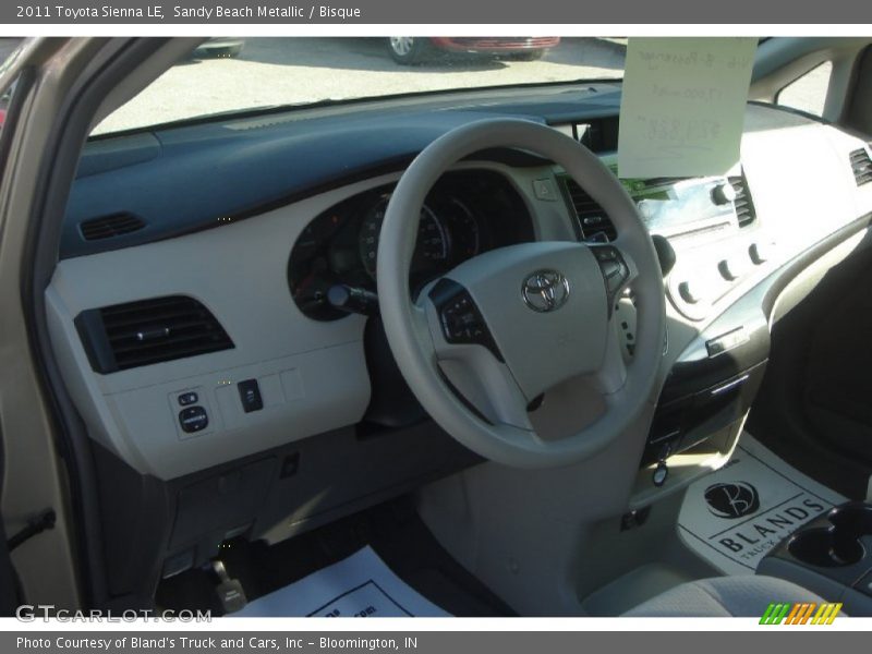 Sandy Beach Metallic / Bisque 2011 Toyota Sienna LE