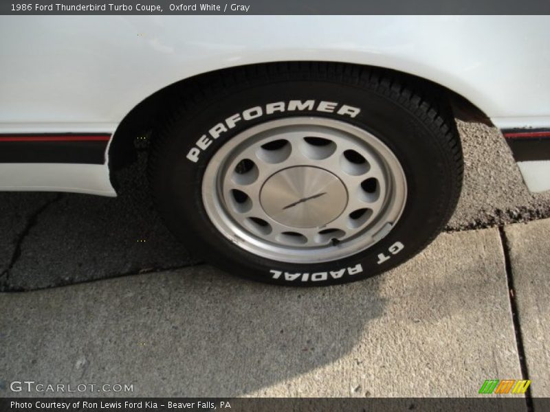 Oxford White / Gray 1986 Ford Thunderbird Turbo Coupe