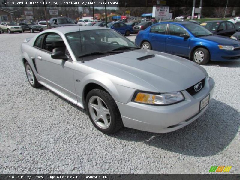 Silver Metallic / Medium Graphite 2000 Ford Mustang GT Coupe