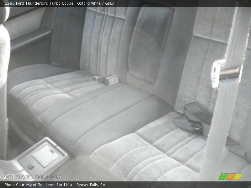  1986 Thunderbird Turbo Coupe Gray Interior