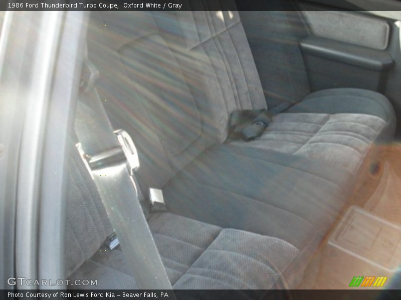  1986 Thunderbird Turbo Coupe Gray Interior