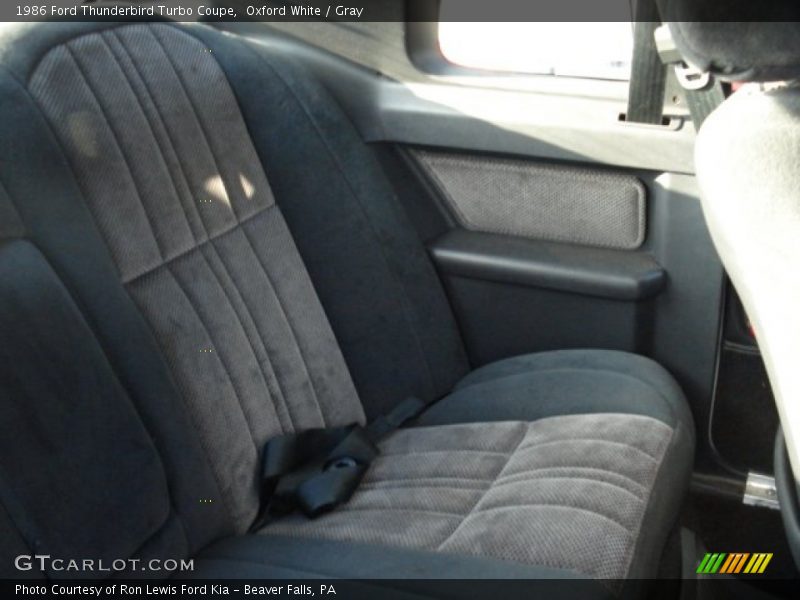  1986 Thunderbird Turbo Coupe Gray Interior
