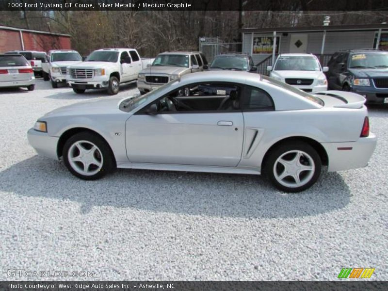 Silver Metallic / Medium Graphite 2000 Ford Mustang GT Coupe