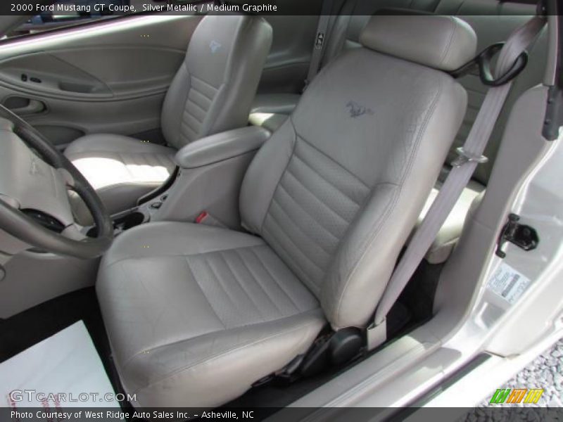 Silver Metallic / Medium Graphite 2000 Ford Mustang GT Coupe