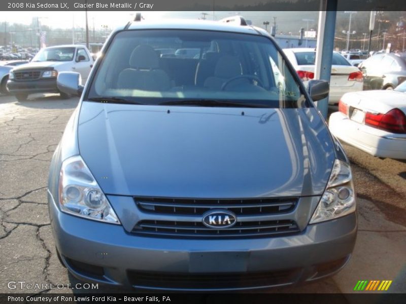 Glacier Blue Metallic / Gray 2008 Kia Sedona LX