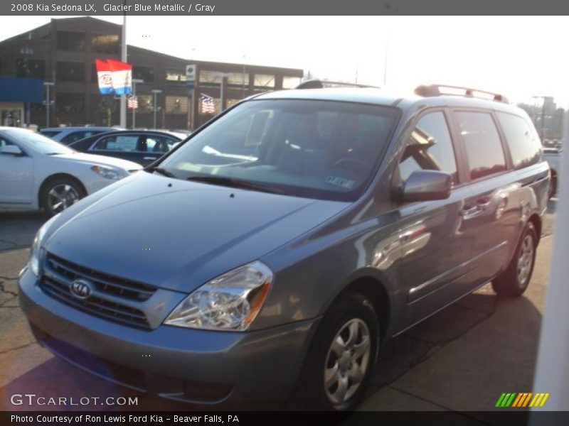 Glacier Blue Metallic / Gray 2008 Kia Sedona LX