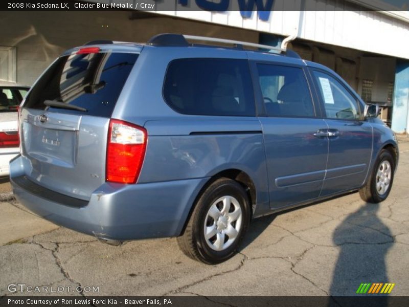 Glacier Blue Metallic / Gray 2008 Kia Sedona LX