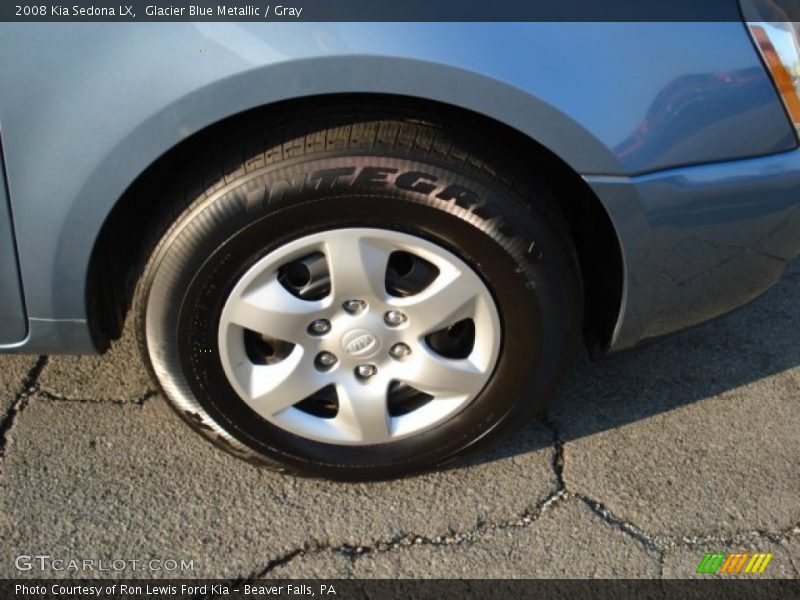 Glacier Blue Metallic / Gray 2008 Kia Sedona LX