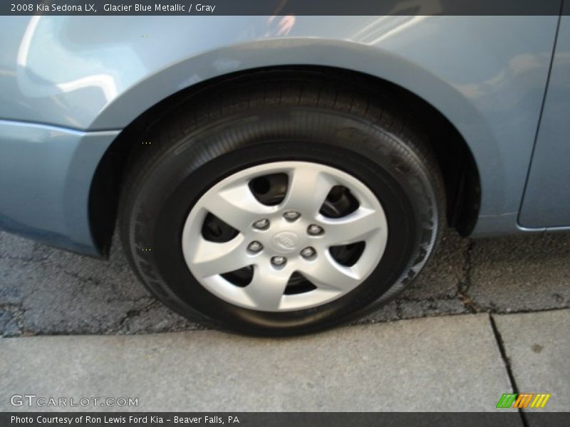 Glacier Blue Metallic / Gray 2008 Kia Sedona LX