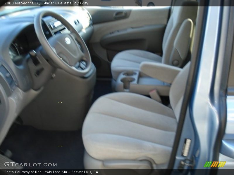 Glacier Blue Metallic / Gray 2008 Kia Sedona LX