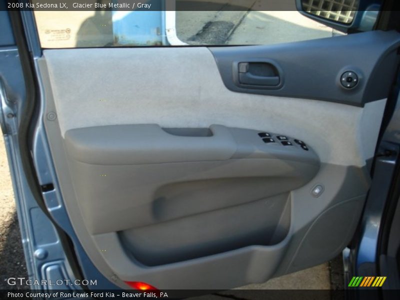 Glacier Blue Metallic / Gray 2008 Kia Sedona LX