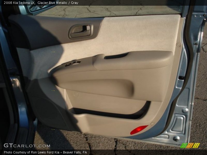 Glacier Blue Metallic / Gray 2008 Kia Sedona LX