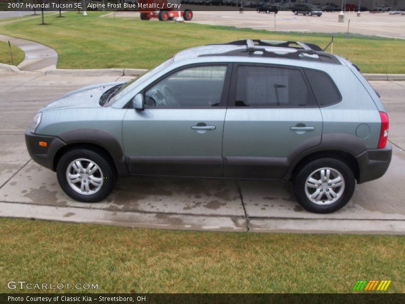 Alpine Frost Blue Metallic / Gray 2007 Hyundai Tucson SE