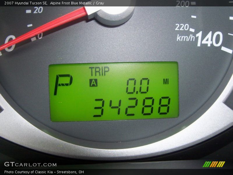 Alpine Frost Blue Metallic / Gray 2007 Hyundai Tucson SE