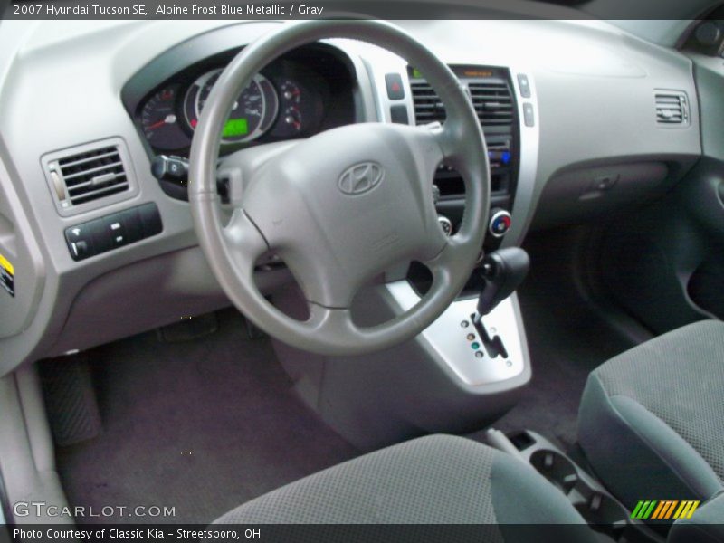 Alpine Frost Blue Metallic / Gray 2007 Hyundai Tucson SE
