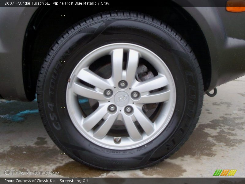 Alpine Frost Blue Metallic / Gray 2007 Hyundai Tucson SE