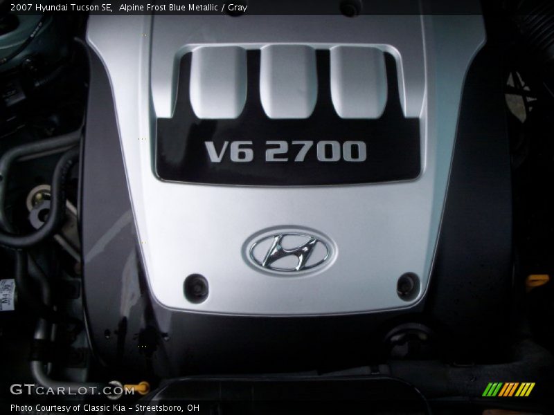 Alpine Frost Blue Metallic / Gray 2007 Hyundai Tucson SE