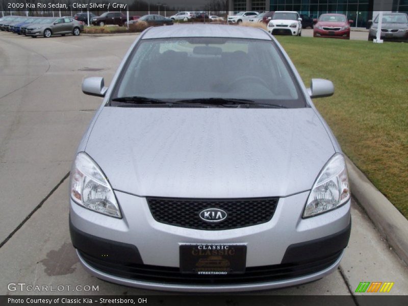 Clear Silver / Gray 2009 Kia Rio Sedan
