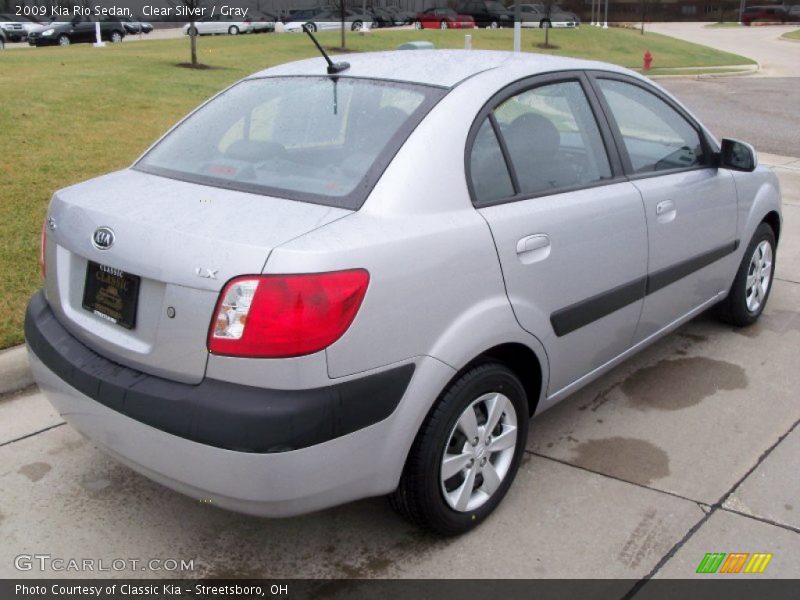 Clear Silver / Gray 2009 Kia Rio Sedan
