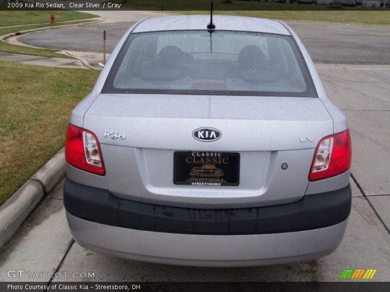 Clear Silver / Gray 2009 Kia Rio Sedan