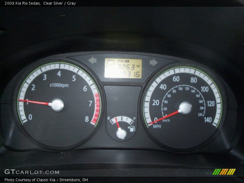 Clear Silver / Gray 2009 Kia Rio Sedan