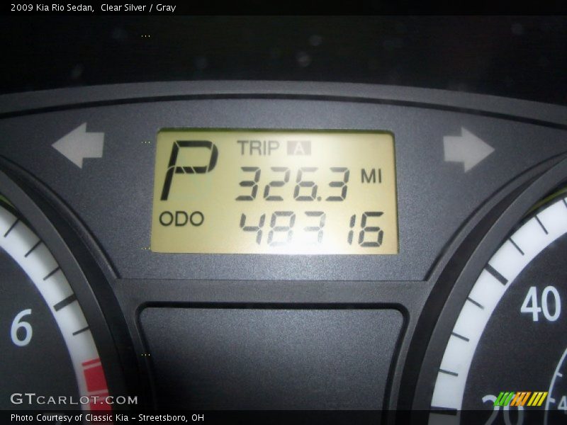Clear Silver / Gray 2009 Kia Rio Sedan
