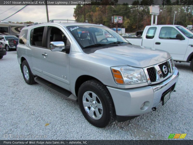 Silver Lightning / Steel/Titanium 2007 Nissan Armada LE 4x4
