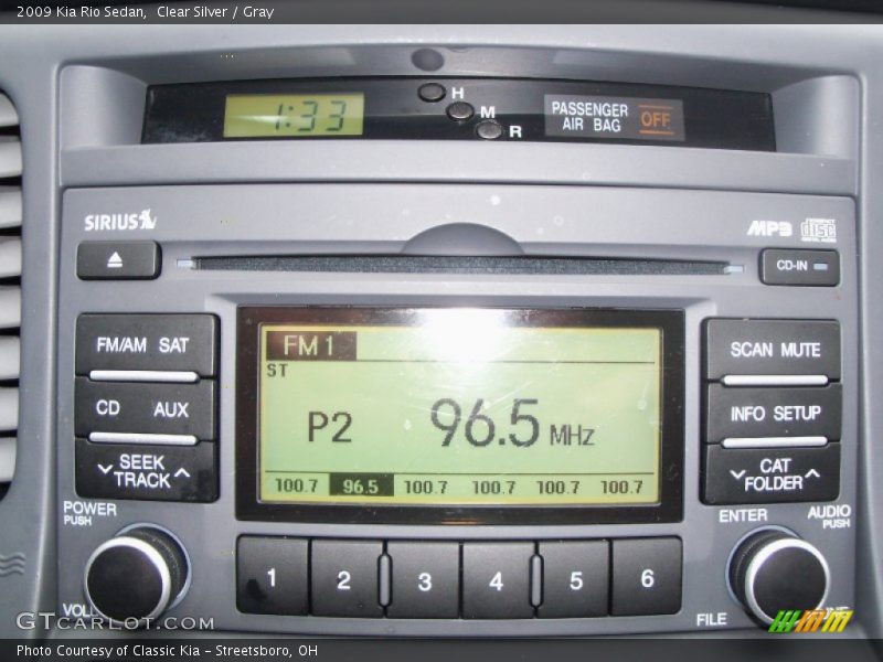 Clear Silver / Gray 2009 Kia Rio Sedan
