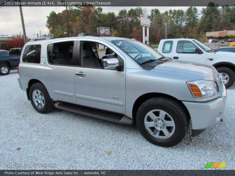 Silver Lightning / Steel/Titanium 2007 Nissan Armada LE 4x4