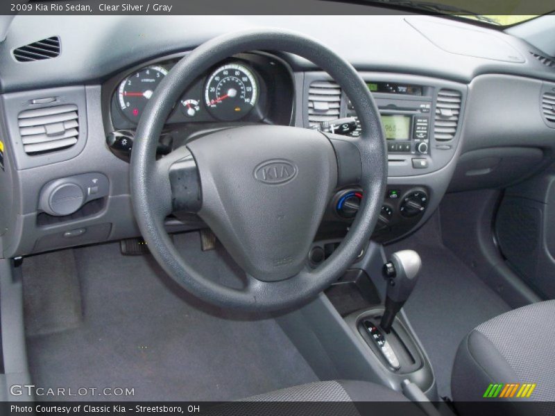 Clear Silver / Gray 2009 Kia Rio Sedan