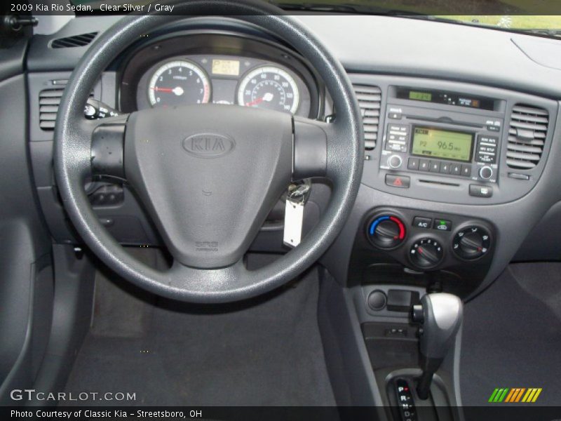 Clear Silver / Gray 2009 Kia Rio Sedan