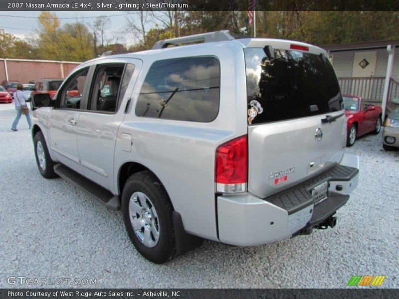 Silver Lightning / Steel/Titanium 2007 Nissan Armada LE 4x4