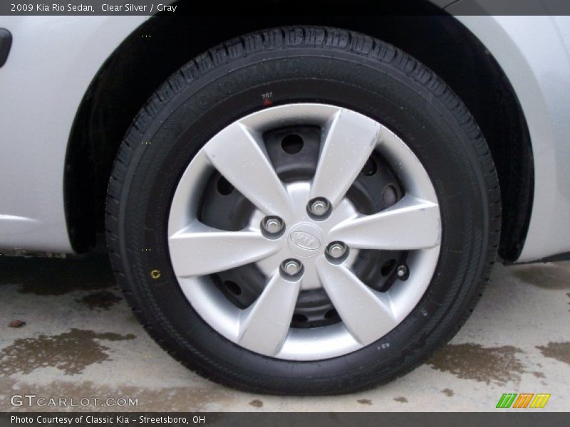 Clear Silver / Gray 2009 Kia Rio Sedan