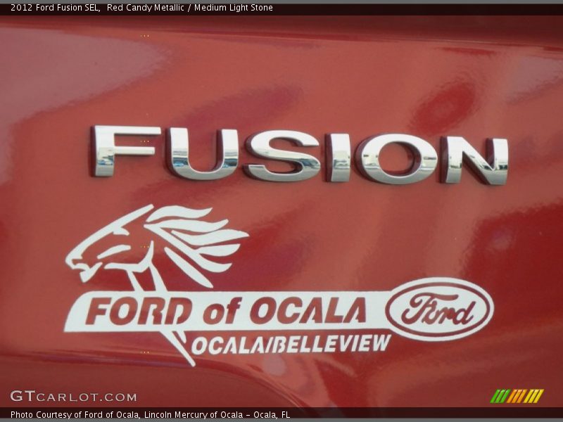 Red Candy Metallic / Medium Light Stone 2012 Ford Fusion SEL