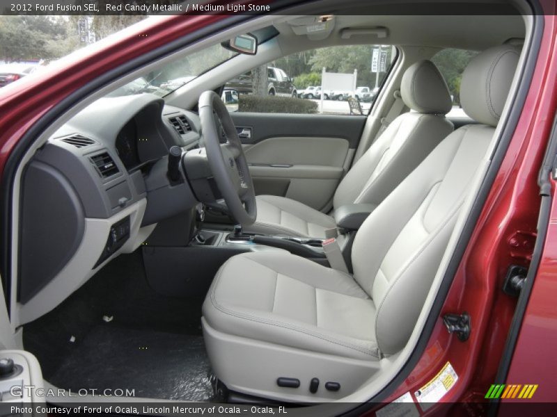 Red Candy Metallic / Medium Light Stone 2012 Ford Fusion SEL