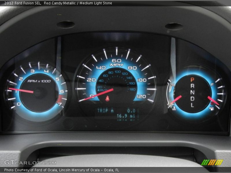 Red Candy Metallic / Medium Light Stone 2012 Ford Fusion SEL