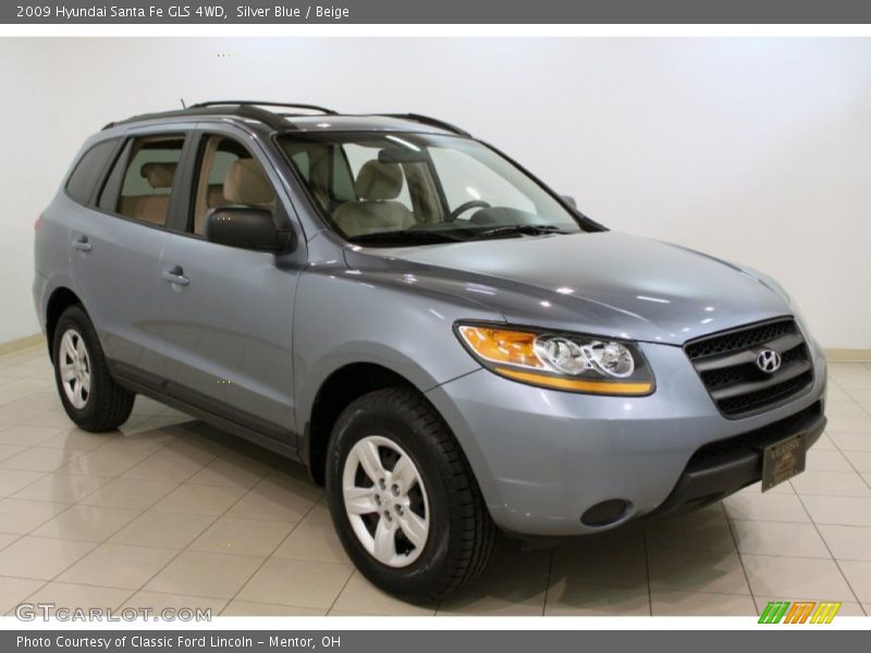 Silver Blue / Beige 2009 Hyundai Santa Fe GLS 4WD